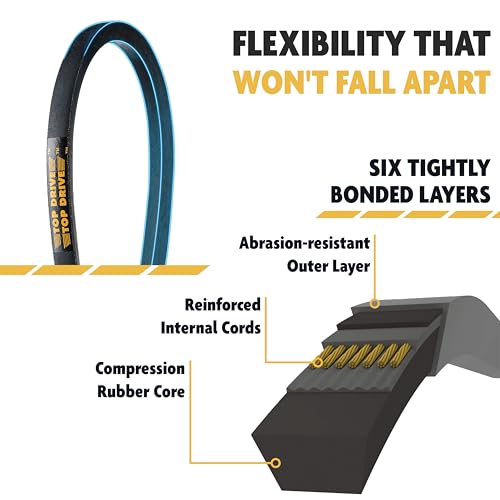 Top Drive A40/4L420, A/4L, Classic Wrapped V Belt, 1/2" x 42" - size: A40/4L420