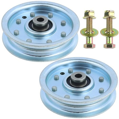 2 Pack 756-0627D Idler Pulley for Cub Cadet LT1046 LT1500 Tractors - color: L11 2x756-0627