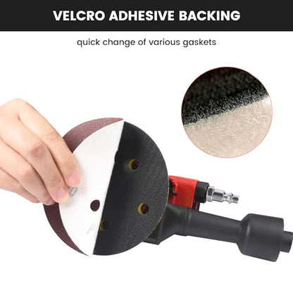 Professional Air Random Orbital Palm Sander, Dual Action Pneumatic Sander, Low Vibration, Heavy Duty Connect to Vacuum Cleaner
