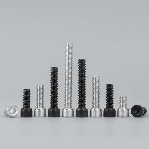 60 PCS 1/4-20 x 1/2" Hex Socket Head Cap Screws Bolts, Allen Socket Drive, Bright Finish, 304 Stainless Steel 1/4 inch Allen Bolt, Fully Machine Thread - color: Silver, size: 1/4-20 x 1/2"