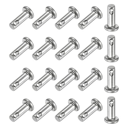 M METERXITY 20-Pack Single Hole Clevis Pins, M3 x 8mm 304 Stainless Steel Flat Head Clevis Pins for Mechanical Linkage/Fixed Parts/Ship Rigging, Link Hinge Pin Reusable - size: M3x8mm