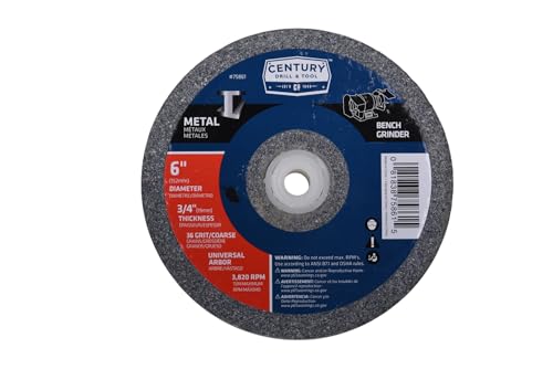 Century Drill & Tool 75861 Bench Grinding Wheel, 6", Grit: Coarse - size: 6-Inch Coarse