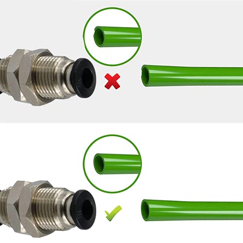 Utah Pneumatic 1/4" Bulkhead Push to Connect Nickel Plated Brass (5 Pack)