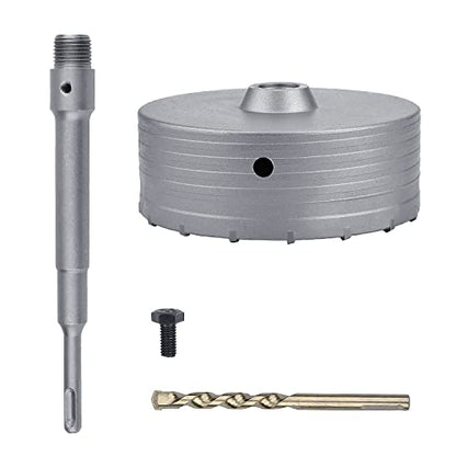 150mm (5.9") Concrete Hole Saw with 220mm SDS Plus Shank Rod - style: 150mm ( 5.9 inch )