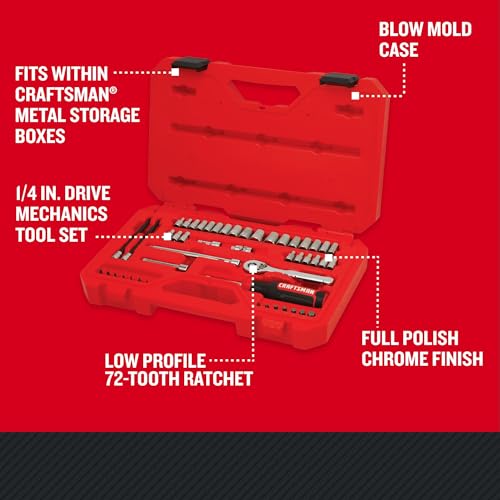 CRAFTSMAN 48Pc 1/4-in. Drive Mechanics Tool Set (CMMT12117) - size: STANDARD, style: NEW 48 Piece Set