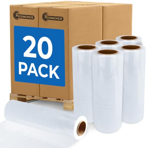 Rosmonde 18" Plastic Wrap for Moving, 20 Pack, 18" x 1500 ft Shrink Wrap - color: Clear, size: 20 Pack