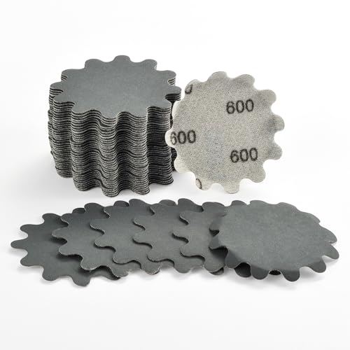 2 Inch Sanding Discs 50Pcs, 600 Grit Flex Edge Wavy Sandpaper - style: 600 Grit