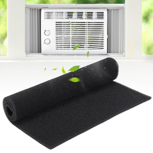 15.7" x 27.6" Extra Large Cuttable Air Conditioner Filters - Cut to Fit Carbon Pad Air Purifier Filters, Washable Reusable Foam Pad Pre Filter Roll for Air Filters AC Window Unit Charcoal Sheet - size: 15.7" x 27.6" x 0.3"