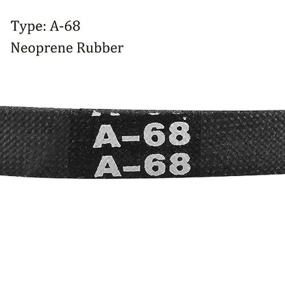 A-68 Drive V-Belt - [68-inch Inside Circumference] A-Section Rubber Drive Belt Wrapped for Transmission Use - size: A-68