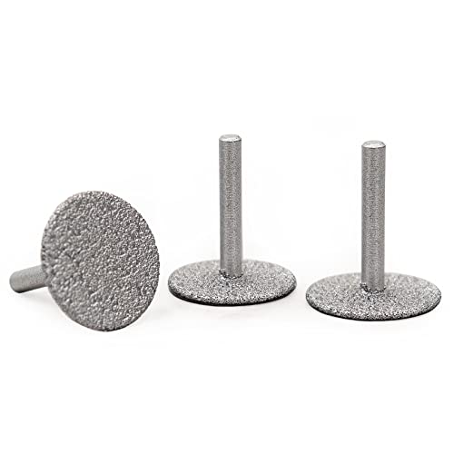 SHDIATOOL 1-3/8 inch Diamond Saw Blade Wheel for Cutting Shaping Tiles Marble Brick Granite Concrete with 6mm(1/4") Shank 46 Grit 3-Piece 35mm - size: 35mm