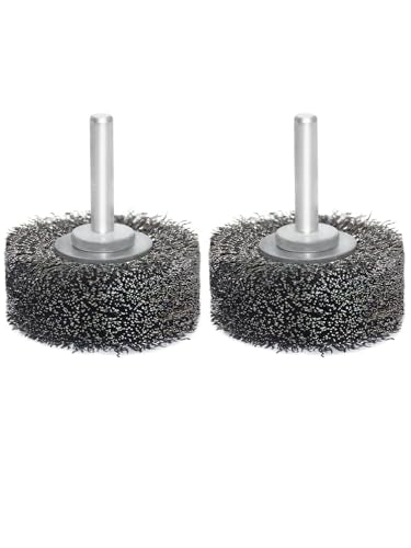 Wire Wheel Brush 2x7/8in for Drill，Carbon Steel Wire Brushes-2pcs - size: 2in
