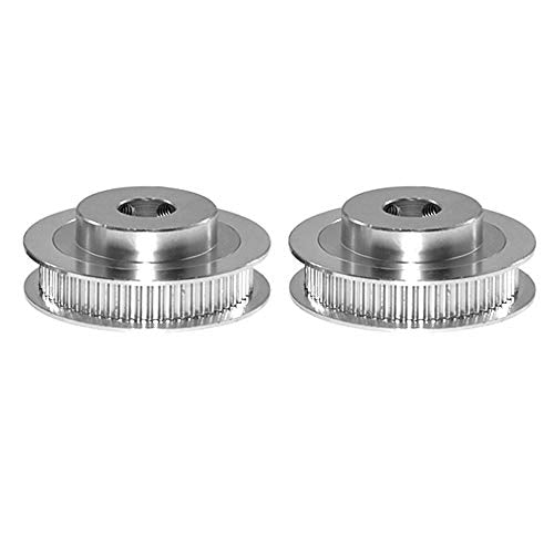 2Kit 2GT Synchronous Wheel 20&60 Teeth 10mm Bore Aluminum Timing Pulley with 2pcs Length 200mm Width 6mm Belt (20-60T-10B-6) - size: 20-60T-10B-6