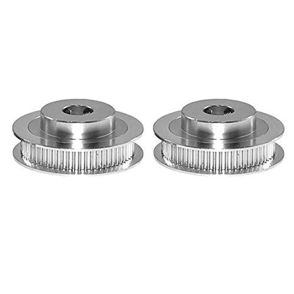 2Kit 2GT Synchronous Wheel 20&60 Teeth 10mm Bore Aluminum Timing Pulley with 2pcs Length 200mm Width 6mm Belt (20-60T-10B-6) - size: 20-60T-10B-6