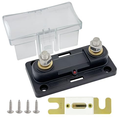 Ampper 35-300A ANL Fuse Holder, 12V in-Line Fuse Box Kit W/ M8 Studs, Fuse - size: ANL 300A 1 Pack