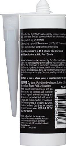 Permatex 29208-6PK The Right Stuff Gasket Maker, 5 oz. (Pack of 6) - size: 5 Fl. Oz. (Pack of 6), style: The Right Stuff 1 Min