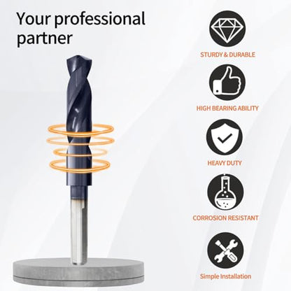 Meccion M35 Cobalt Drill Bits 13/16 Inch TiAIN HSS Drill Bit for Metal - size: 13/16 in.