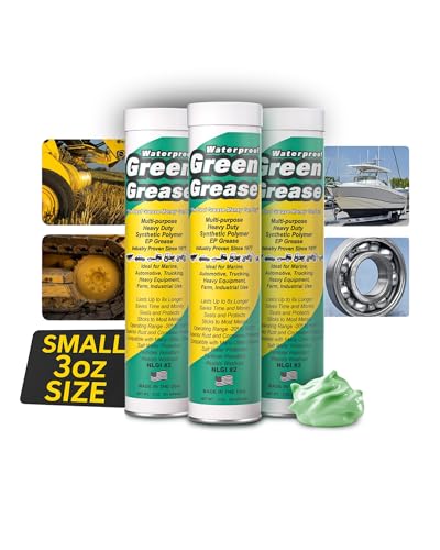 3oz Ultra Heavy Duty Green Grease Tube for Grease Gun - USA Made (3 Pack) - size: 3oz Small (3 Pack)