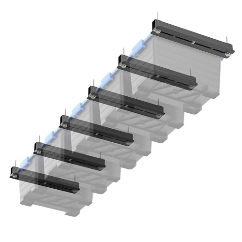 EVERHANGER Ceiling Storage Rack, Heavy Duty Overhead Storage Rack - style: For 5 Bins