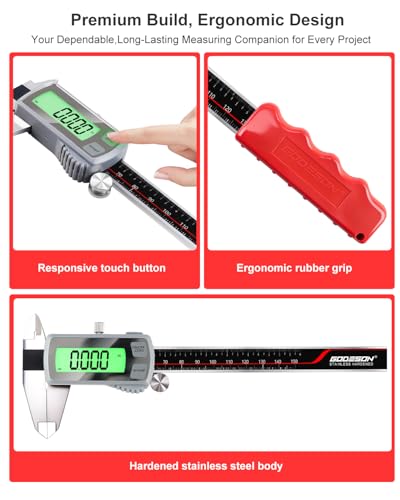 GODESON 6" USB-C Rechargeable Digital Caliper 0-150 mm - size: 6"-Plastic Shell