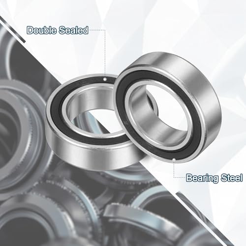 uxcell 4Pcs 254212-2RS Non-Standard Ball Bearings 25mm ID x42mm OD x12mm T - size: 254212-2RS