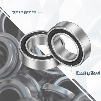 uxcell 4Pcs 254212-2RS Non-Standard Ball Bearings 25mm ID x42mm OD x12mm T - size: 254212-2RS