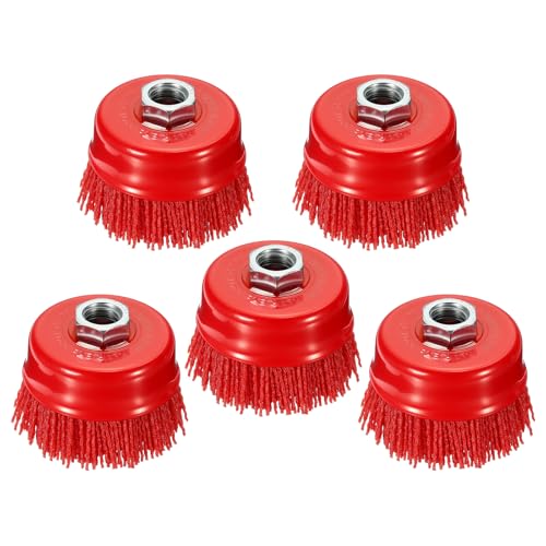 10pcs 3in Wire Cup Brush for Angle Grinder, 5/8"-11 Arbor, 80 Grit - size: 3 Inch