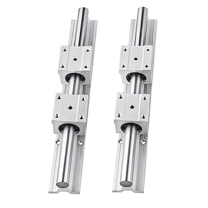 Linear Rail SBR12-600mm 2 Set Linear Rail Guide + 4X SBR12UU Bearing Block for 12mm Slotted Bearings for CNC - size: 600mm, style: SBR12