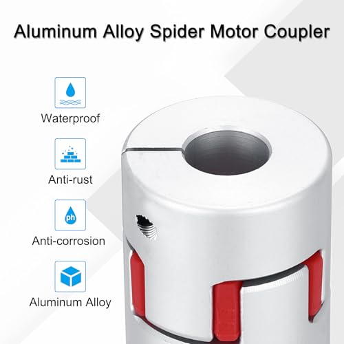 MECCANIXITY Aluminum Shaft Coupling Shaft Coupler 10mm to 12mm Flexible Spider Coupling L30mm x D25mm Coupler Jaw Spider Shaft Joint Connector for 3D Printers DIY CNC Router Milling Machine - size: 10mm to 12mm