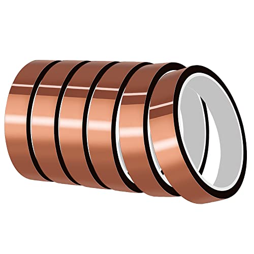 High Temperature Tape Heat Tape Heat Resistant Tape Heat Transfer Tape Heat Tape for Sublimation No Residue 10mm X 33m 108ft - color: Brown