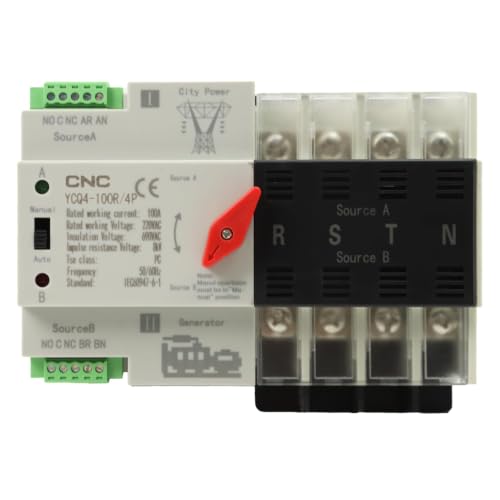 CNC 4P 63A AC110V Automatic/Manual Transfer Switch - size: 63A-4P-110V
