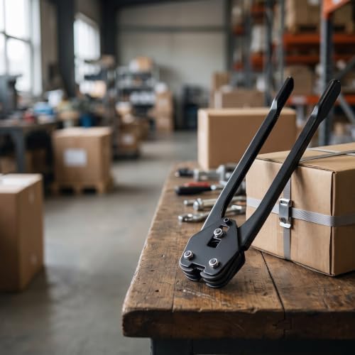 2 PCS 20'' Black Strapping Sealer for 1/2'' - 3/4'' Width Polypropylene and Polyester Strap, Heavy Duty Manual Banding Sealer Tools with Long Handle for Both Poly & Polyester Strap