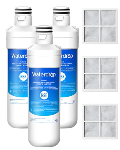 Waterdrop ADQ747935 Refrigerator Water Filter and Air Filter, 3 Combo - size: 3 Count (Pack of 1)