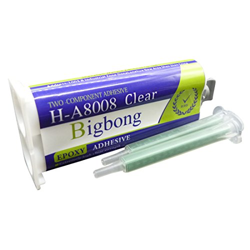 Bigbong Epoxy Resin Adhesive 1:1 50ml Clear Transparent Granite Marble Tile Bonding Concrete Wood Plastic Joining Epoxies Glue & 2pcs Mixing Nozzles