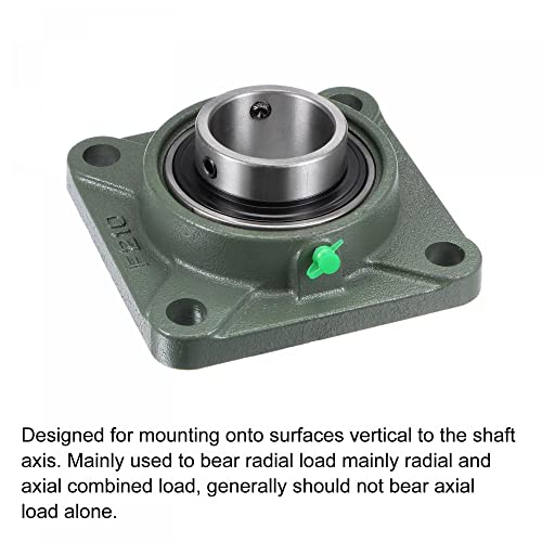 uxcell UCF210 Flange Block Bearings 50mm Bore Cast Iron Bearing Unit Set Screw Lock - size: 50mm