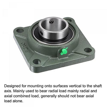 uxcell UCF210 Flange Block Bearings 50mm Bore Cast Iron Bearing Unit Set Screw Lock - size: 50mm