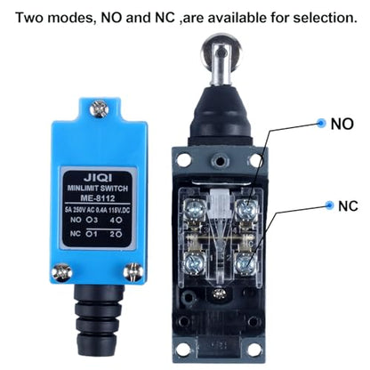 Momentary Limit Travel Switch,Horizontal Roller Plunger Type,NO/NC Self-Resetting Travel Switch (4PCS) - style: ME-8112