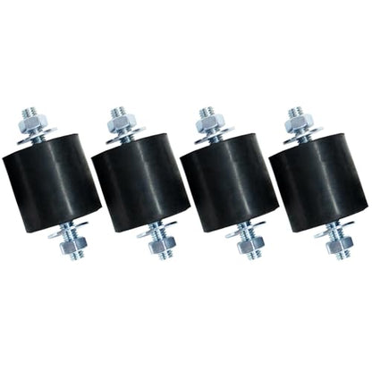 Yarssihha 4 Pack M8 Anti-Vibration Rubber Isolator Mounts, 40x40mm Rubber Studs Shock Absorber, Cylindrical Vibration Isolators for Diesel Engines, Air Compressors, Vibration Motor - size: D40*H40mm