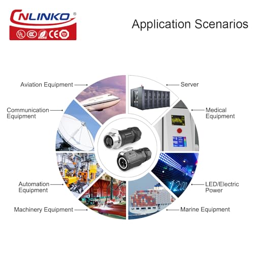 CNLINKO LP-16 5 PIN Industrial Waterproof Connector - style: 5 Pin