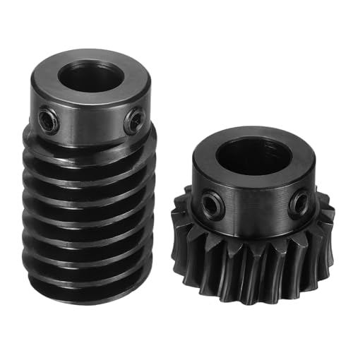 uxcell Worm Gear Set 1 Mod 20T 1:20 Reduction Rate,Gear 10mm,Rod 8mm Bore - size: Gear 10mm, Rod 8mm Bore