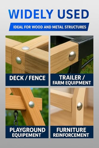IMSCREWS 5/16-18 x 3 Carriage Bolts, 304 Stainless Steel (18-8), Full Thread Structural Fasteners for 4x4 Posts, Decks & Timber Construction, 20 PCS - size: 5/16"-18 x 3"