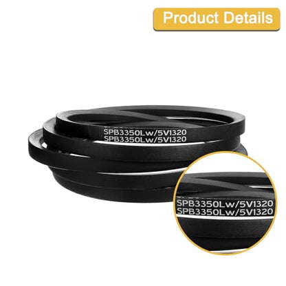uxcell 5V1320 V-Belt, Classic Wrapped Rubber V-Belt 132" Outside Circumference x 0.62" Width x 0.53" Height for Industrial Machinery Equipment, Black - size: 5V1320