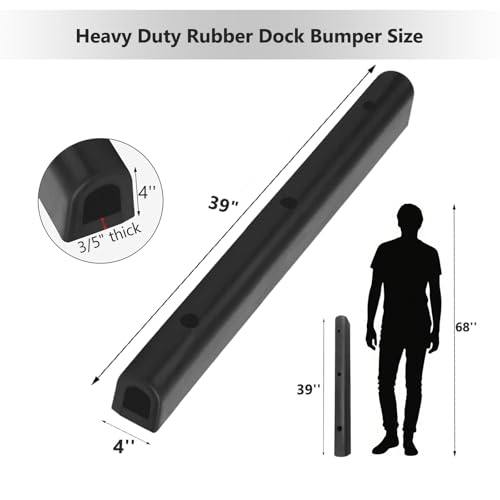 Heavy Duty Loading Dock Bumpers 39"L x 4" D, 19.6lb - size: 39''*4'' D Shape
