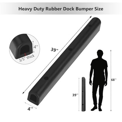 Heavy Duty Loading Dock Bumpers 39"L x 4" D, 19.6lb - size: 39''*4'' D Shape