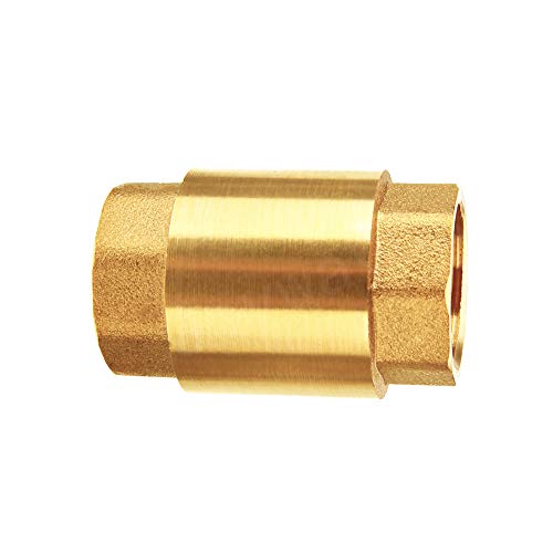 Joywayus Brass Check Valve 3/4" NPT Female Thread One Way Backflow Preventer Check Valves (Pack of 2) - size: 3/4" Female