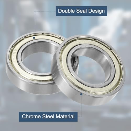 uxcell 8 Pack 6903ZZ Deep Groove Ball Bearings, 17x30x7mm Chrome Steel Double Shield Bearing for Electric Motor, Home Appliances, Garden Machinery, (ABEC5) - size: 6903ZZ