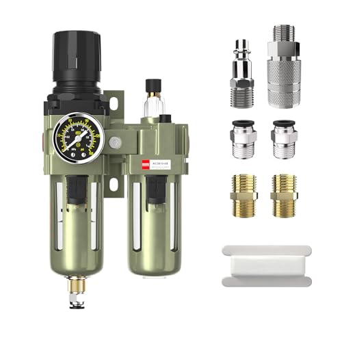 NPT 1/4" Air Compressor Water Separator Filter Pressure Regulator - color: Semi-auto Drain Kit, size: 1/4"NPT(AC3010-02)
