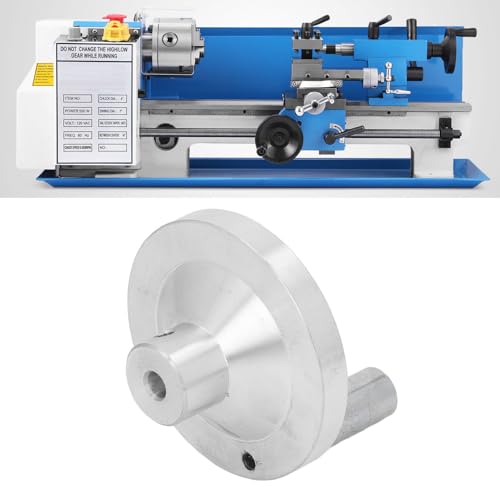 Mini Lathe Handwheel CNC Aluminum Alloy Hand Wheel, with Handle for Internal Chamfered Hole,Compact CNC Machining Technology