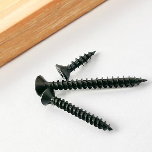 Wood Screws, Flat Head Phillips Self Tapping Screw, #10 x 2-1/4", 40 Pcs - size: #10 x 2-1/4"