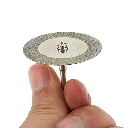 dophee 10pcs Diamond Cutting Off Discs Wheel with 2 Mandrel Arbor, 40mm - size: 40mm