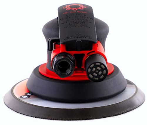 Chicago Pneumatic CP7255E - Air Random Orbital Sander Tool, Home Improvement, Woodworking Tools, Polisher, Sanding Tool, Hook & Loop, Non-Vacuum, 6 Inch (150 mm), 0.28 HP / 210 W - 12000 RPM, One Size, Factory - size: One Size, style: Non-Vacuum, Eco-Chan